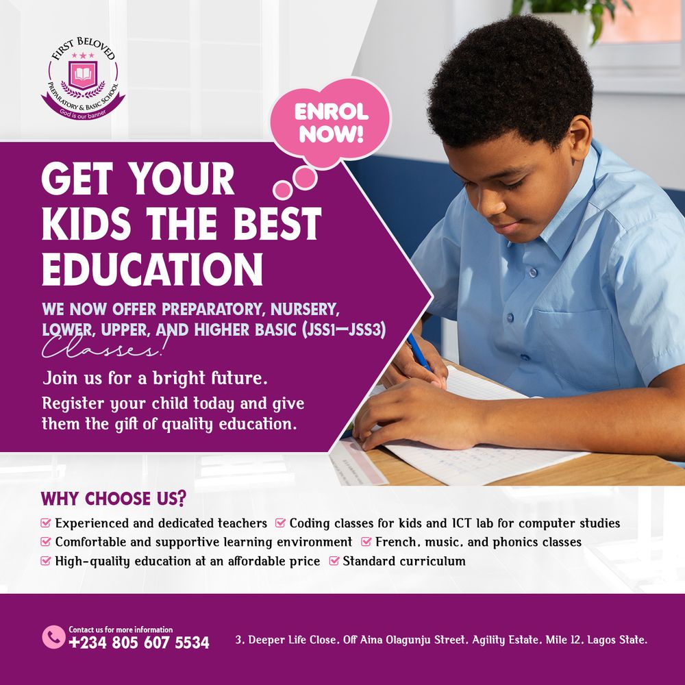 School Enrollment Flyer