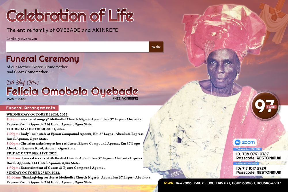 Funeral Ceremony Event Flyer