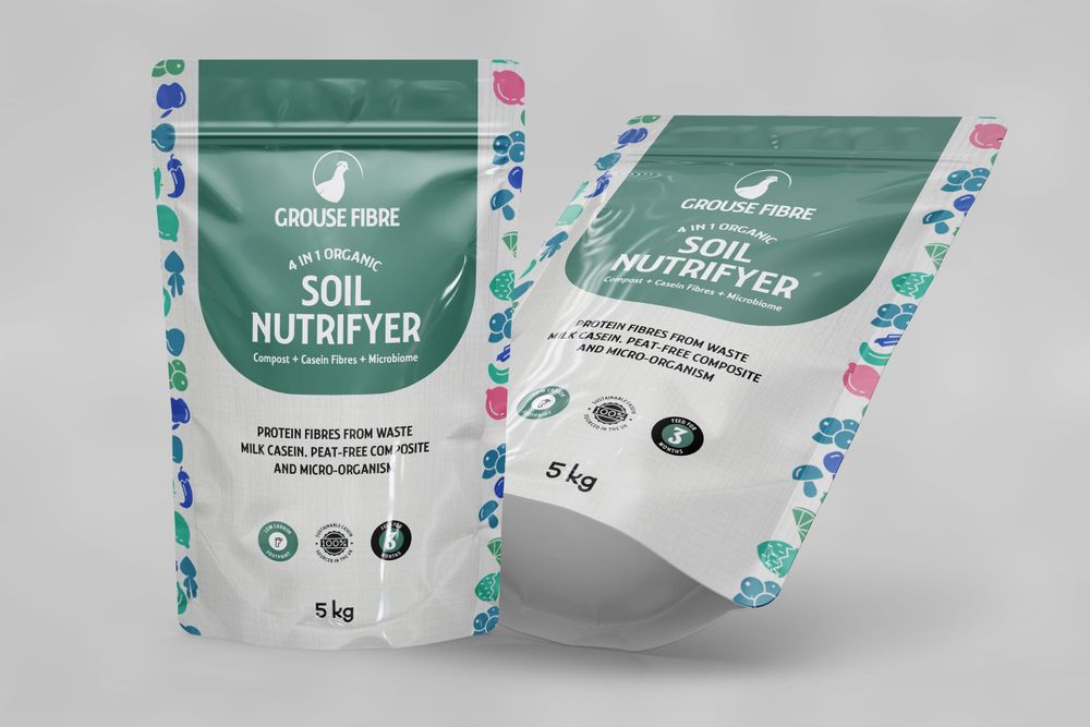 Grouse Fibre Soil Nutrient Product Packaging