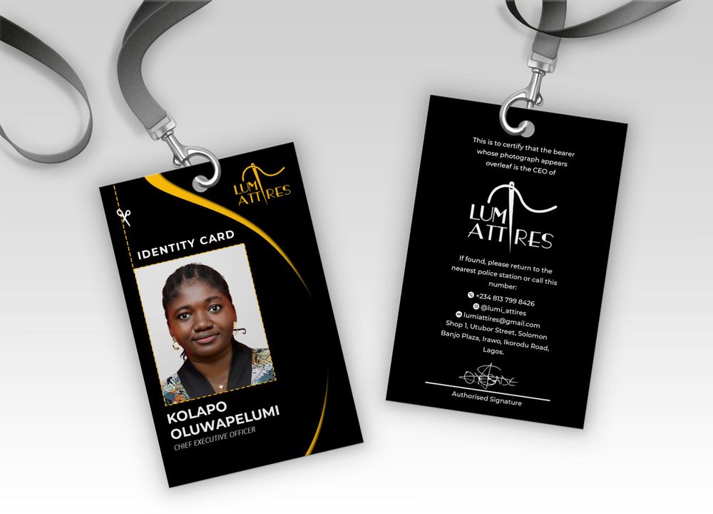 Lumi Attires Corporate Identity Card
