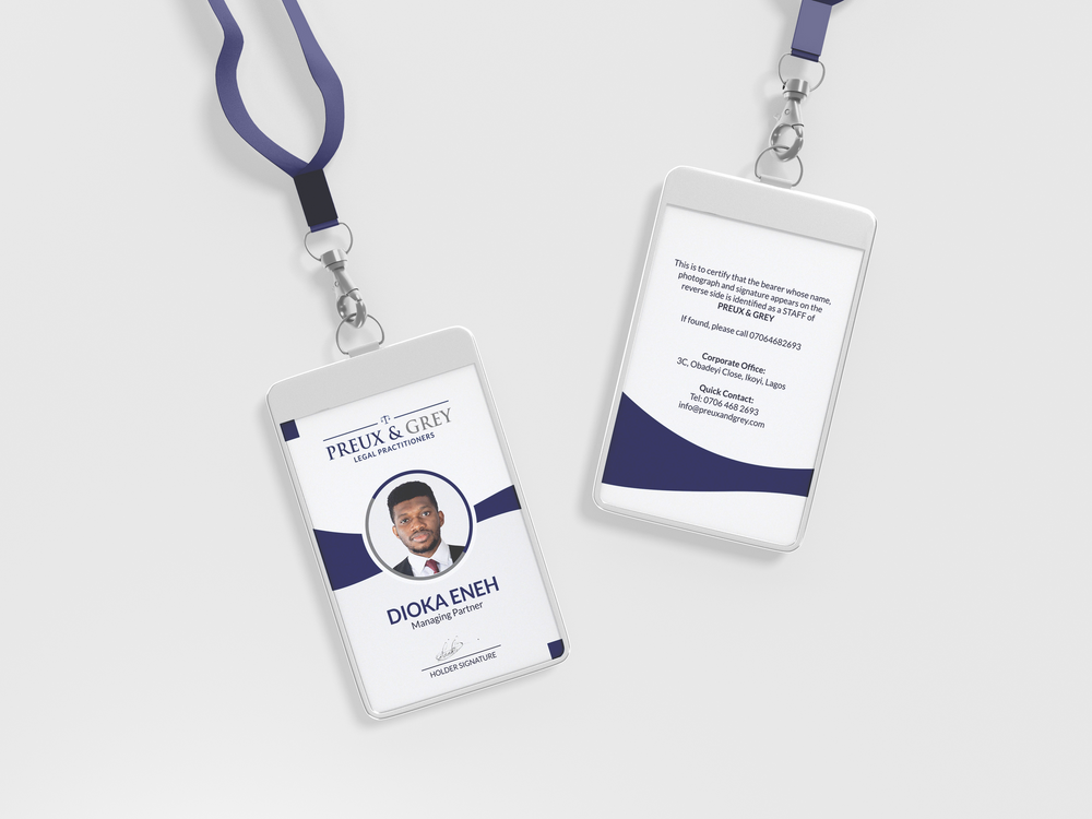 Preux & Grey Corporate ID Badge