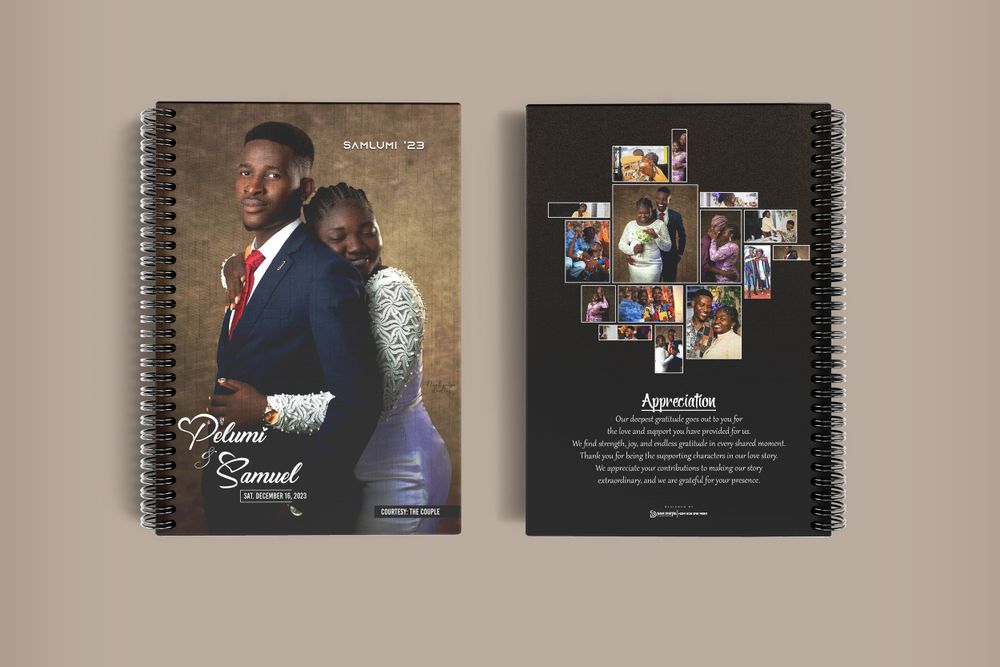 Wedding Celebration Jotter with Photo Collage